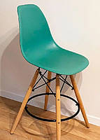 Стілець поворотний із регулюванням висоти Nik CH-BASE зелений 40, на хромованій опорі млинця, фото 4