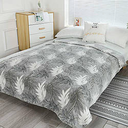 Плед полуторний флісовий стрижений "Казкове листя" | Є інші розміри