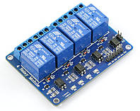 Arduino релейный модуль 4 канала, 5В