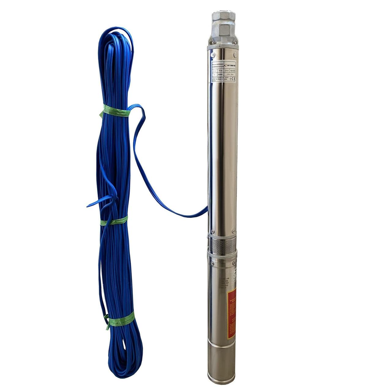 Свердловини з підвищеною стійкістю до піску OPTIMA PM 3,5SDm3/13 0,55 кВт 79м + 50 м кабель