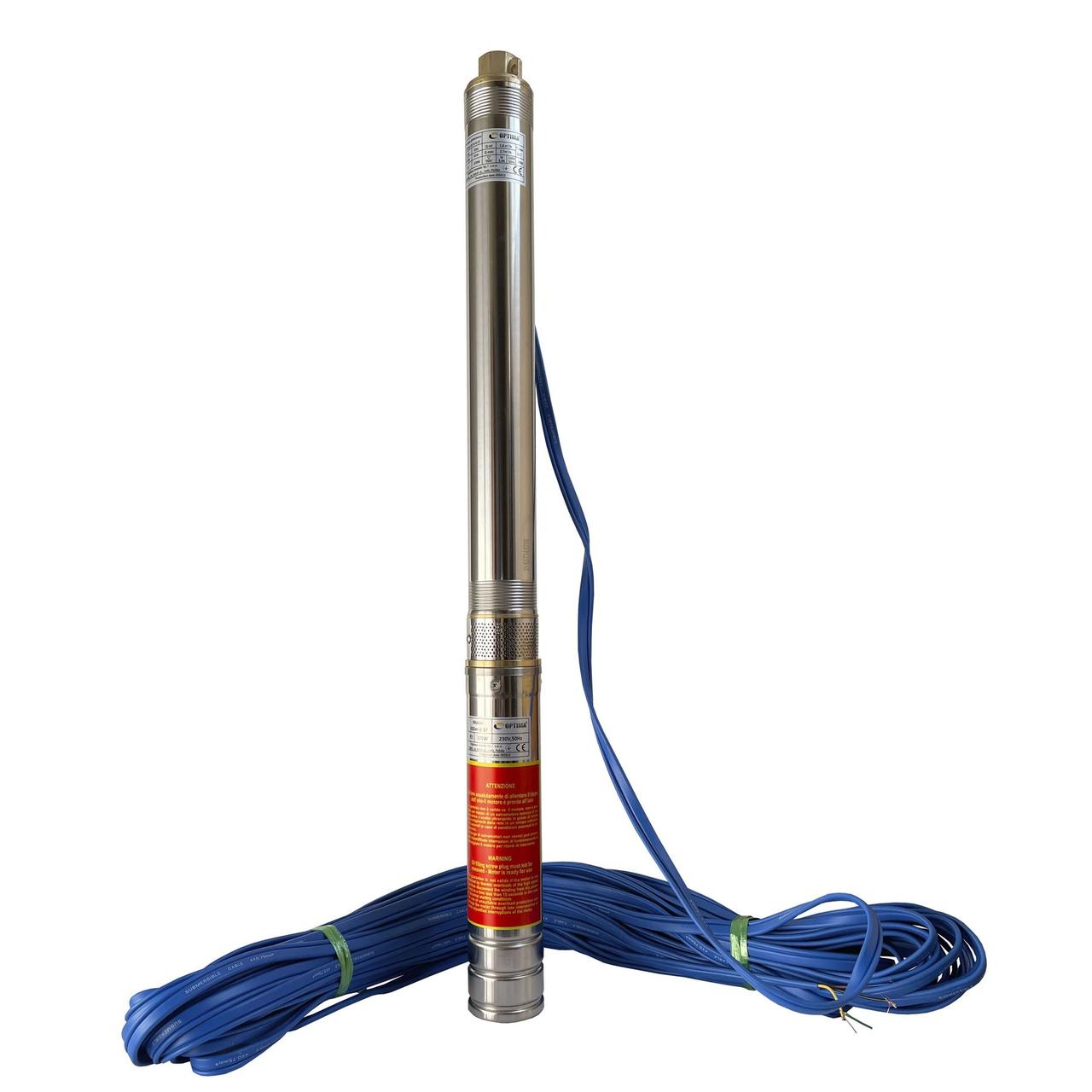 Свердловинний насос з підв, стійка, до піску 3″ OPTIMA 3SDm1,8/15 0,37 кВт 61м