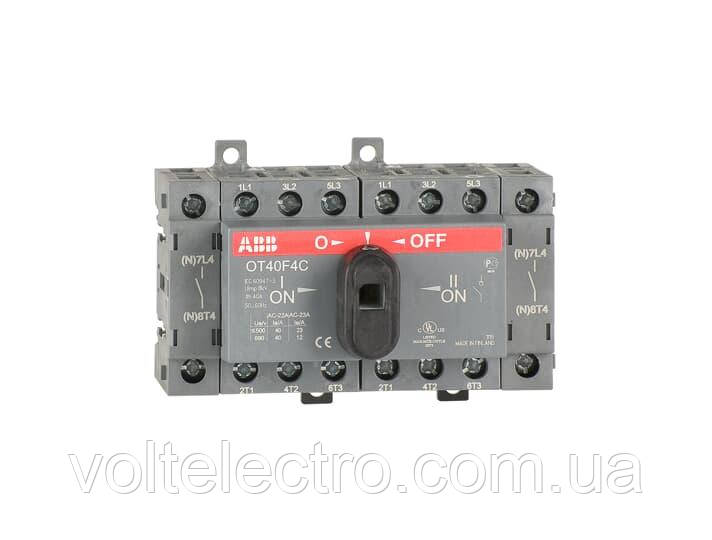 Перемикач навантаження ABB 1-0-2 OT40F4C 40 А 690 В, фото 1