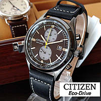 Японские мужские часыCitizen Eco-Drive Chandler CA7027-08E с хронографом на солнечной батарее.