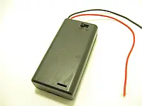 Тримач, батарейний відсік (холдер) для 2-х пальчикових батарей AA з кришкою та вимикачем