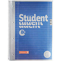 Коледж-блок А4 Premium лінія 80 аркушів блакитний Brunnen, 39867