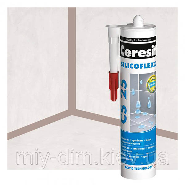 Герметик Ceresit CS25 Silicoflexx санітарний, Багама 280мл /1095897