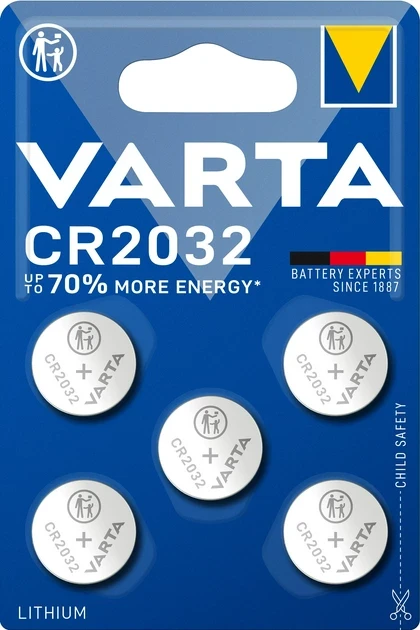 Батарейка Varta CR 2032 Lithium BLI 5 шт.