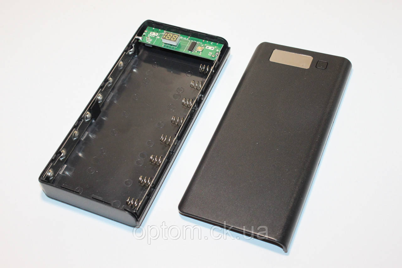 Box PowerBank A8 LCD-digital 8x18650 2xUSB Type-C Black