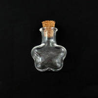 Пляшечка Finding Скляна плоска кругла квітка Прозора 25 мм x 21 мм