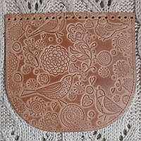 Клапан сумки. "Пташки". Колір "Кориця".