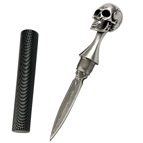 Ніж Skull Head Damascus