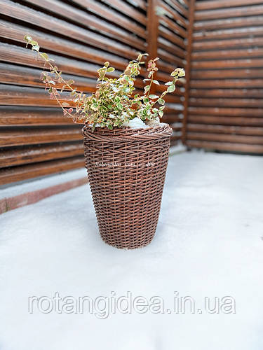 Купить Кашпо из искусственного ротанга, высокое, объем 10 л, цена 1250 ...