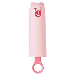 Реалістичний вібратор під виглядом морозива CuteVibe Teddy Pink (Black Dildo), 17,6х3,6 см.