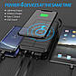 Складана сонячна панель з павербанком 20000mAh Solar Power Bank і бездротовою зарядкою Qi, фото 4