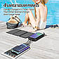 Складана сонячна панель з павербанком 20000mAh Solar Power Bank і бездротовою зарядкою Qi, фото 5