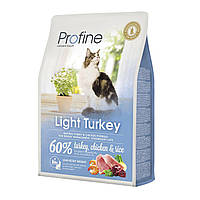 Сухой корм Profine Cat Light 2 кг для кошек с лишним весом (индейка и курица)