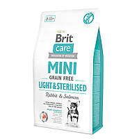 Brit Care GF Mini Light & Sterilised 2 кг сухой корм для стерилизованных собак миниатюрных пород