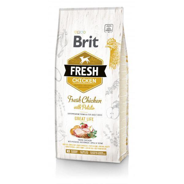 Brit Fresh Chicken / Potato Adult 12 кг сухий корм для дорослих собак всіх порід