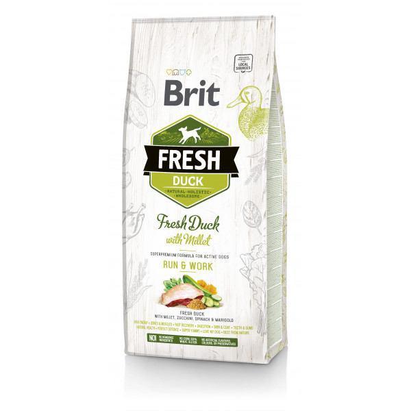 Brit Fresh Duck / Millet Activ Run / Work 12 кг сухий корм для активних собак малих і середніх порід