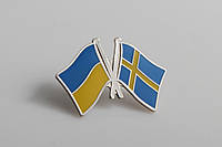 Значок Україна-Швеція подвійний