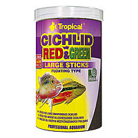 Сухий корм для акваріумних риб Tropical в паличках «Cichlid Red & Green Large Sticks» 1 л (для всіх цихлид)