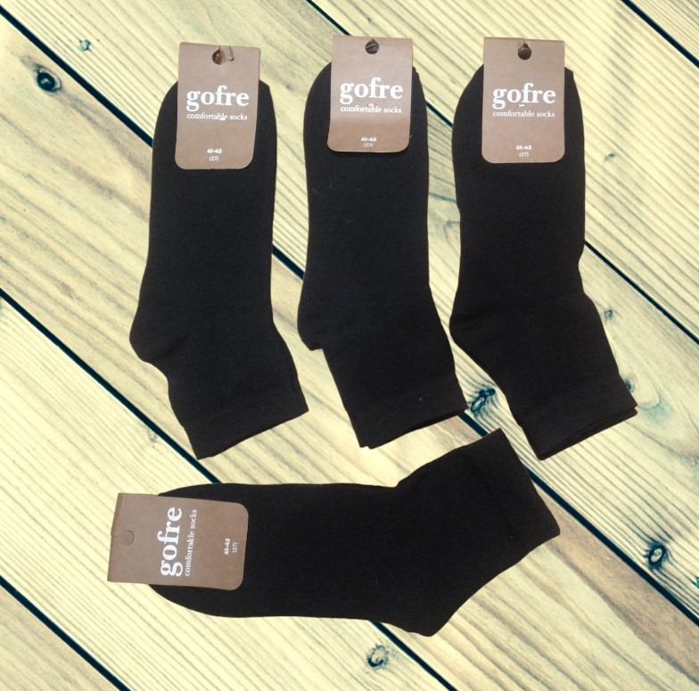 Шкарпетки чоловічі середні демісезонні чорні Розміри 39-41 41-43 43-45, фото 1