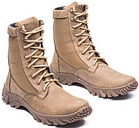 Берцы кожаные мужские летние бежевые берцы летние коричневые берцы цвет койот берцы военные зсу