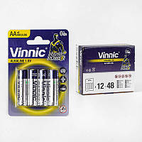 Батарейки "Vinnic" C56892 (6) Alcaline, пальчикові, АА 1,5V, ЦІНА ЗА 48 ШТ. У БЛОЦІ