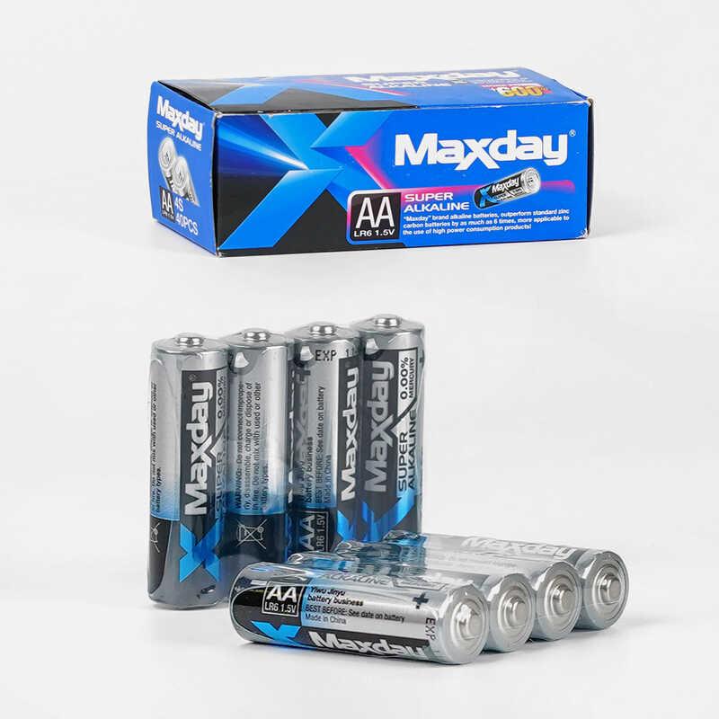 Батарейки “Maxday” C56962 (24) Alcaline, пальчикові, АА 1,5V ЦІНА ЗА 40 ШТ. У БЛОЦІ
