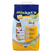 Наповнювач туалета для котів Biokat's Classic 3in1 18 л (бентонітовий)