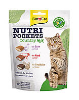 Вітамінні ласощі для котів GimCat Nutri Pockets Кантрі мікс 150 г (повсякденний)