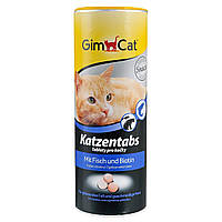 Ласощі для кішок GimCat Katzentabs Fish & Biotin 425 г (для шкіри і вовни)