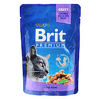 Brit Premium Cat Cod Fish pouch 100 г влажный корм для кошек (треска)