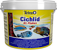 Сухий корм для акваріумних риб Tetra в пластівцях «Cichlid XL Flakes» 10 л (для всіх цихлид)