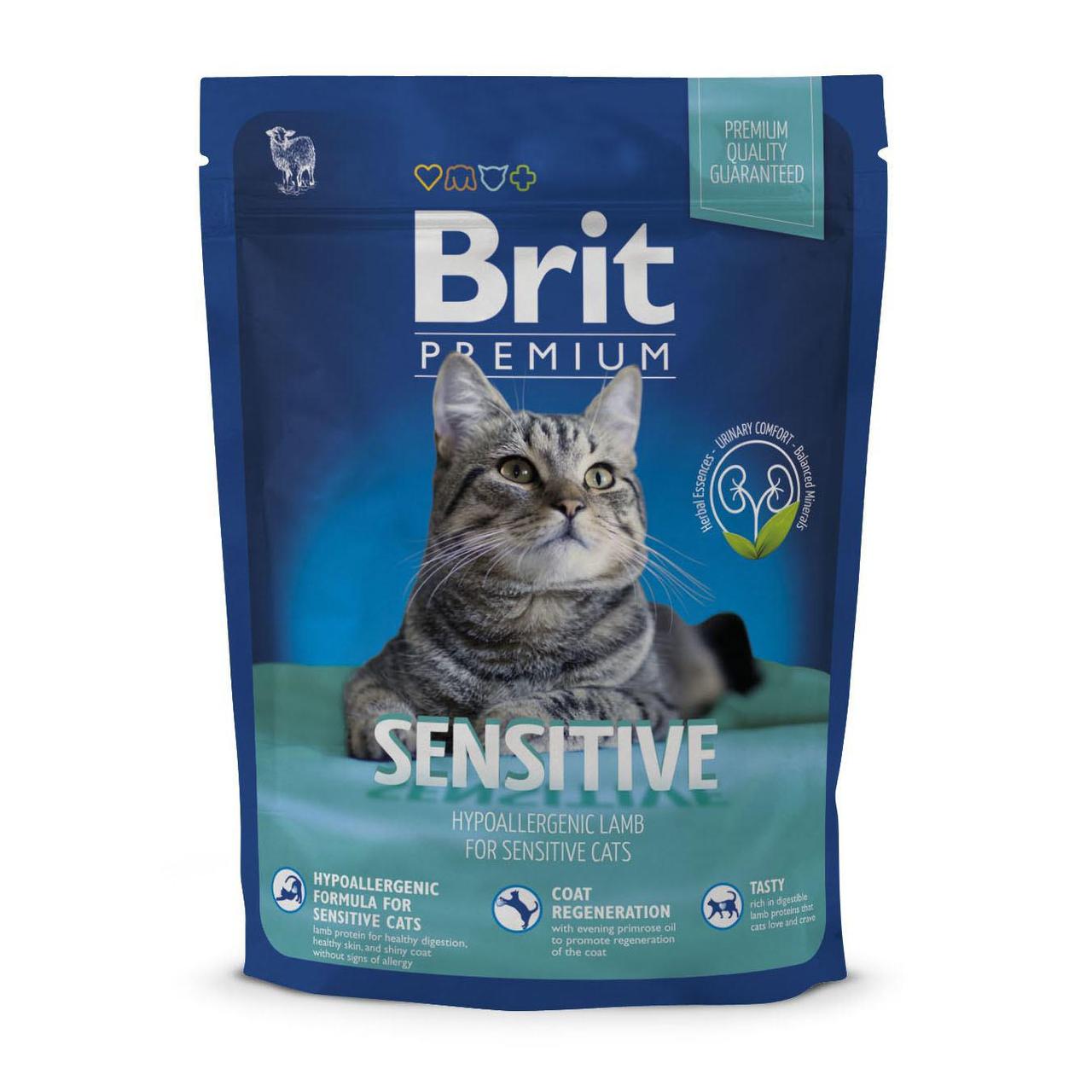 Brit Premium Cat Sensitive 0.3 кг сухий корм для кішок з чутливим травленням (ягня)