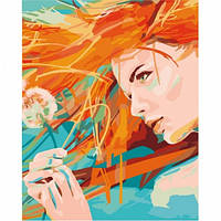 Картина по номерам Солнечная девушка 10281-AC 40*50 см 2 кисти.+24 акрил.красок 3 уровень сложности