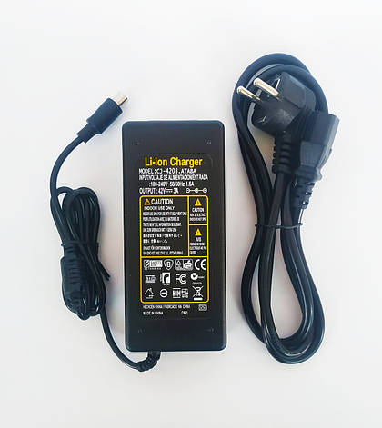 Блок живлення 42V 3A (7.8*4.5 + pin) Li-ion Charger, фото 1