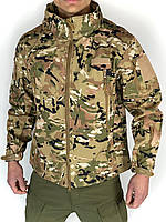 Тактическая куртка военная мультикам софтшел скрытый капюшон multicam softshell