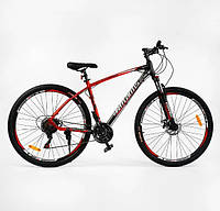 Спортивный горный алюминиевый велосипед MTB Corso L-29055 Atlantis колеса 29д / Shimano 21 скорость / красный