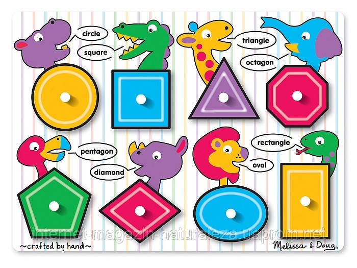 Дерев'яний пазл-вкладиш Melissa&Doug Геометричні фігури