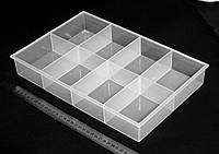 Пластиковый органайзер-витрина на 8 от делений (34 х 23 х 5 см.)