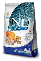 FARMINA N&D OCEAN DOG CODFISH, SPELT, OATS AND ORANGE ADULT MINI 7KG