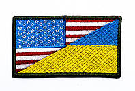 Шеврон нашивка Прапор США-Україна Patch USA / Ukraine