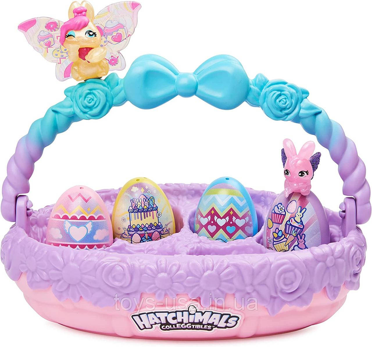 Hatchimals яйця Хетчималс кошик фігурок зайчики CollEGGtibles Family Spring Basket Bunny
