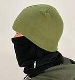 Шапка Fleece 220 олива (LE1757), фото 3