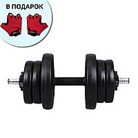 Гантель Iron Body 11 кг бітумна