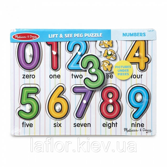 Дерев'яний пазл-вкладиш Melissa&Doug Подивися під число