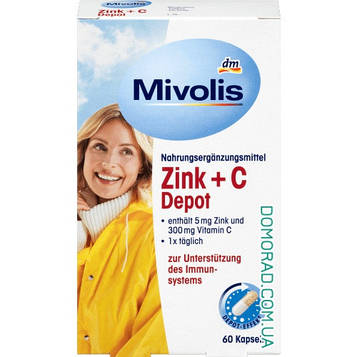 Mivolis Zink + C Depot 60 капсул
