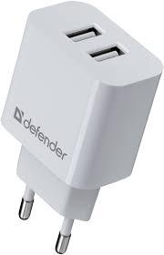 Мережевий зарядний пристрій Defender UPA-22 White, 2xUSB, 2.1A (83580) - фото 3 - id-p1760899856