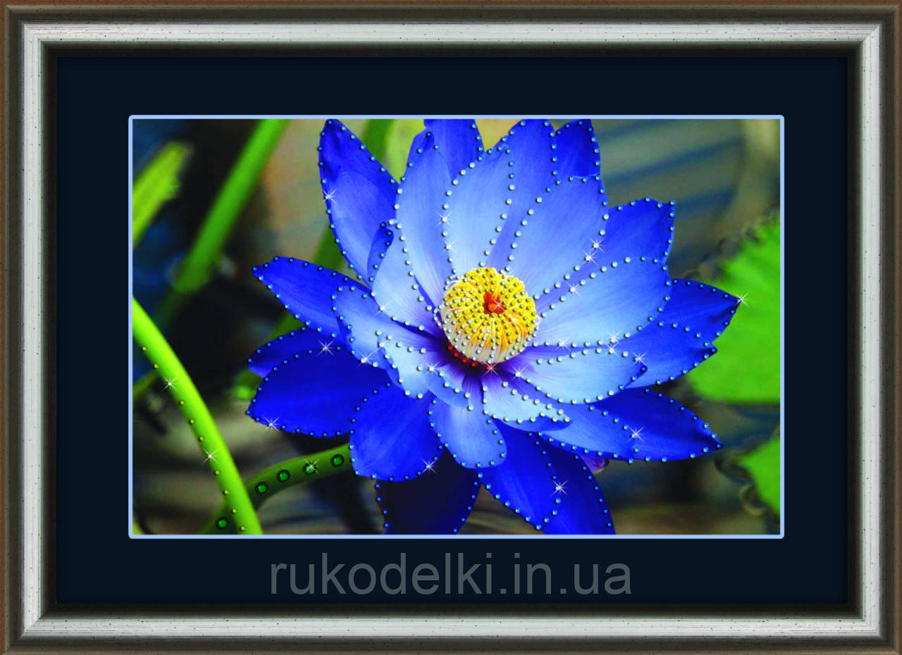 Синій лотос Набір для вишивання стразами Crystal Art КС-1019